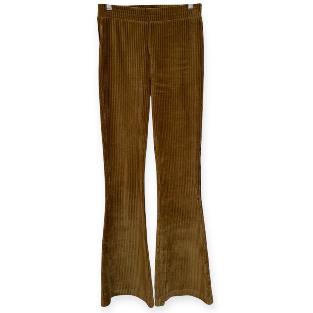 Aerie Ribbed Velour Flare Pull On Pants Small Regular